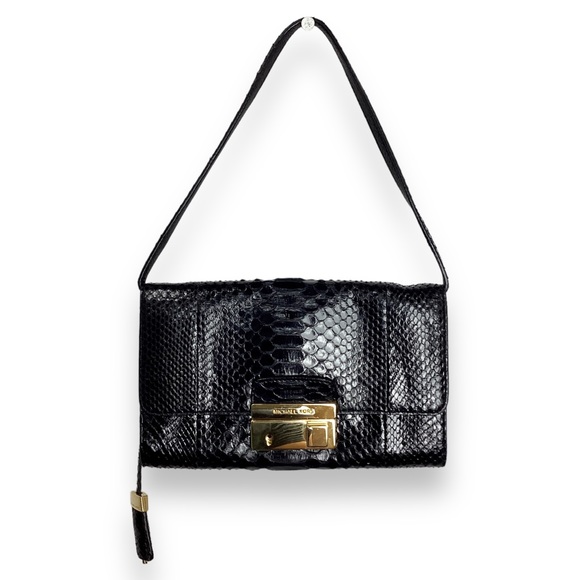 Michael Kors Collection | Bags | Michael Kors Collection Black Leather ...